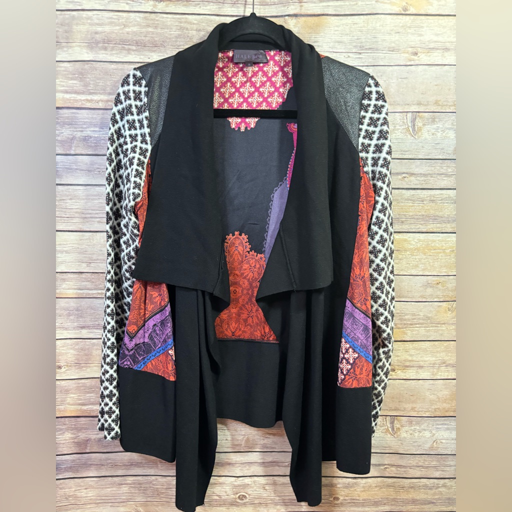 Hale Bob Open Front Cardigan Mixed Media Size Small